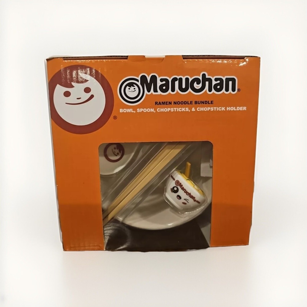 Maruchan Ramen Noodle Bowl Bundle W/Chopsticks, Sticks Holder and Soup Spoon NEW - Picture 2 of 5
